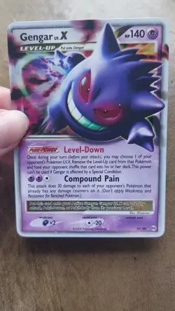Pokemon Gengar LV X 97/99 Arceus Holo LP Rare Unlimited 2009 Nintendo TCG - Image 2