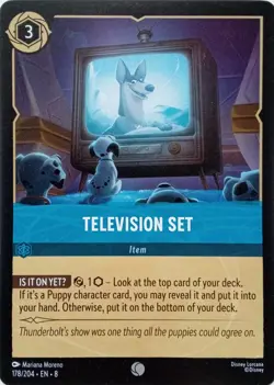 178/204 TELEVISION SET EN8 COMMON DISNEY LORCANA CARD - Image 1