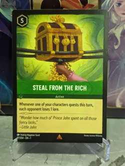 Disney Lorcana - 97/204 Steal From The Rich - Rare Non Foil - Image 1