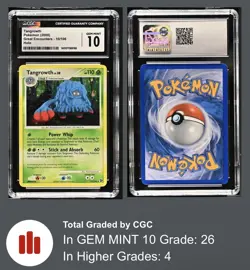 CGC 10 GEM MINT Tangrowth 10/106 Holo 2008 Great Encounters Pokemon Card - Image 1