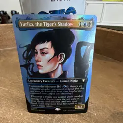 Magic: The Gathering Yuriko Tiger's Shadow Commander Masters Rare Foil Blue Bla… - Image 1