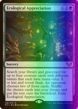 MTG Ecological Appreciation (128/447) Strixhaven School of Mages LP FOIL - Image 1
