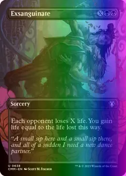 MTG Magic the Gathering Exsanguinate (638/1455) Commander Masters LP FOIL - Image 1