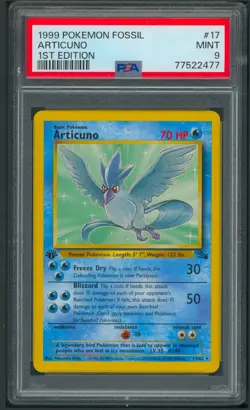 Pokemon 1st Edition Fossil Articuno 17/62 PSA 9 RARE - Image 1