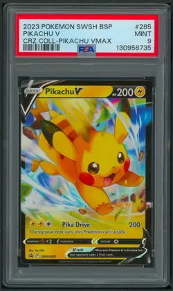 Pokemon SWSH Crown Zenith Pikachu V Promo SWSH285 PSA 9 - Image 1