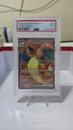 Pokemon Charizard EX 183/165 Scarlet Violet 151 English Card PSA 9 Mint - Image 1