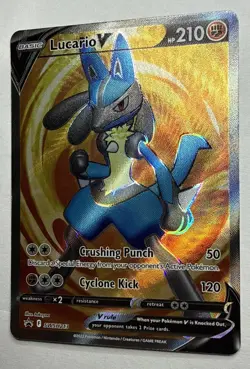 Lucario V SWSH213 : Sword & Shield Full Art Black Star Promo Holo Pokemon TCG - Image 3