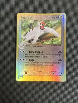 Pokemon TCG Vigoroth EX Ruby Sapphire 47/109 Reverse Holo Uncommon Vintage - LP - Image 1