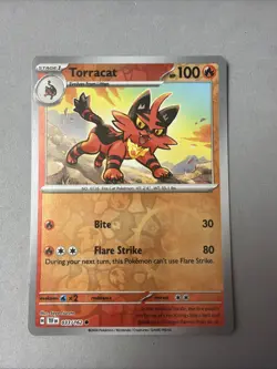 Pokemon TCG * SV Temporal Force * 33/162 Torracat REVERSE HOLO Common * FRESH PK - Image 1
