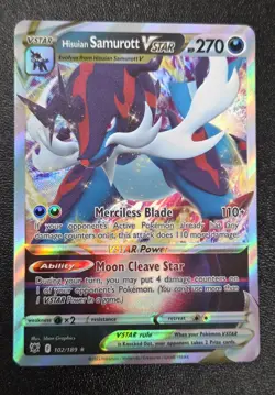 Pokemon TCG - Hisuian Samurott VSTAR SWSH10: Astral Radiance 102/189 NM - Image 1
