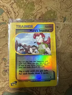 Pokemon Mary's Impulse Trainer 142/165 Expedition Base Set Reverse Holo - Image 1