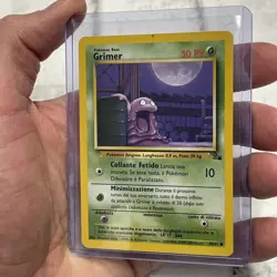 Pokemon TCG Grimer 48/62 Fossil Common Italian LP+ Vintage Vtg Nintendo Pokemon - Image 2