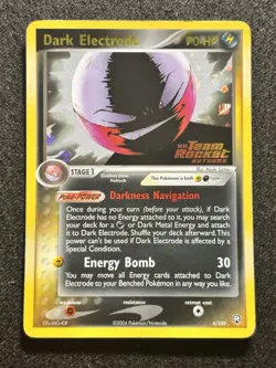 Pokemon TCG Dark Electrode 4/109 Team Rocket Returns Reverse Holo Stamped LP/MP - Image 1