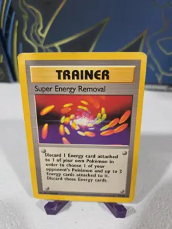 Super Energy Removal 079/102 Base Set Regular Black Star Rare Pokemon TCG MP #11 - Image 1