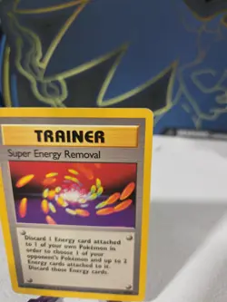 Super Energy Removal 079/102 Base Set Regular Black Star Rare Pokemon TCG MP #11 - Image 3