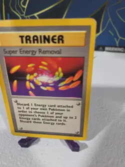 Super Energy Removal 079/102 Base Set Regular Black Star Rare Pokemon TCG MP #11 - Image 4