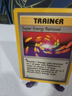 Super Energy Removal 079/102 Base Set Regular Black Star Rare Pokemon TCG MP #11 - Image 5