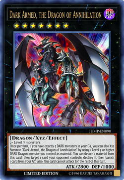 YUGIOH DARK ARMED, THE DRAGON OF ANNIHILATION ULTRA NEAR MINT JUMP-EN090 - Image 1
