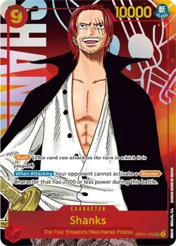 One Piece Shanks (Parallel) (OP01-120/284) OP01 Romance Dawn LP FOIL - Image 1