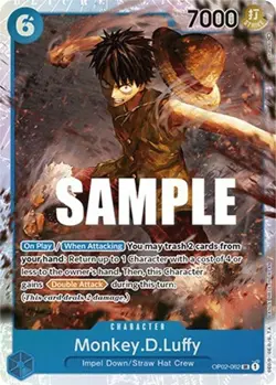 One Piece Monkey.D.Luffy (062) (OP02-062/258) OP02 Paramount War NM FOIL - Image 1