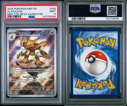 Pokemon Alakazam TCG Mega Evolution ETB Promo Card Psa 9 - Image 3