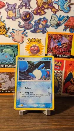 Pokemon Card - Marill Delta Species 76/113 Reverse Holo Stamped - lightly played - Image 1