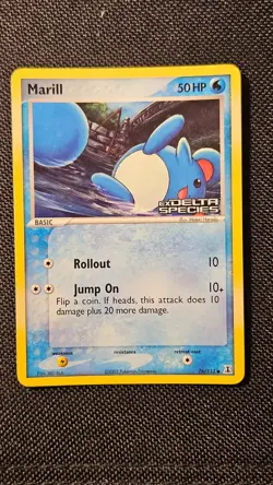 Pokemon Card - Marill Delta Species 76/113 Reverse Holo Stamped - lightly played - Image 2