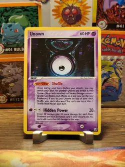 (UNSEEN-V/28) Unown V (R) Pokemon EX Unseen Forces (Holofoil Unown) Card # V/28 - Image 1