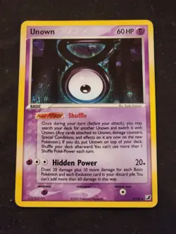 (UNSEEN-V/28) Unown V (R) Pokemon EX Unseen Forces (Holofoil Unown) Card # V/28 - Image 3