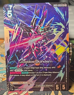 Gundam Card Justice Gundam LR+ Alt Art GD01-066 Newtype Rising English TCG White - Image 1