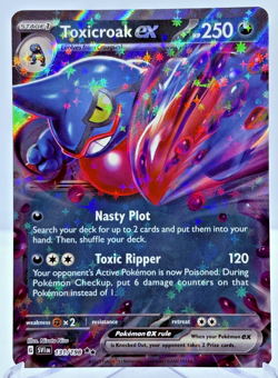 Toxicroak EX 131/198 Holo Double Rare Scarlet & Violet Base Pokemon Card - Image 1