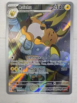Raichu IR 211/193 Sv02: Paldea Evolved Illustration Rare Holo Pokemon Card NM - Image 1