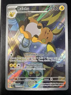 Raichu IR 211/193 Sv02: Paldea Evolved Illustration Rare Holo Pokemon Card NM - Image 3
