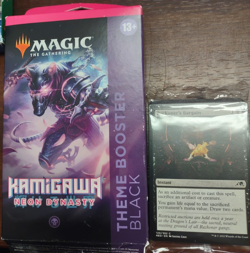Magic the Gathering BLACK Theme Booster Kamigawa Neon Dynasty ,OBN - Image 1
