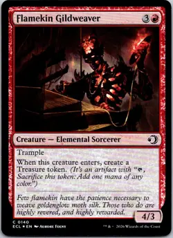 Flamekin Gildweaver C Lorwyn Eclipsed 140 NM Foil MTG Magic the gathering - Image 1