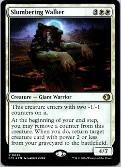 Slumbering Walker R Lorwyn Eclipsed 35 NM Foil MTG Magic the gathering - Image 1