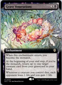 Grave Venerations (Extended Art) R Commander: Lorwyn Eclipsed 29 NM MTG - Image 1