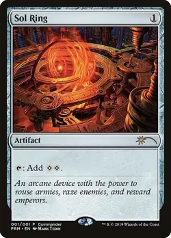 1 x Sol Ring - Commander Promo - Foil - Unique & Misc. Promos - Moderate Play - - Image 1