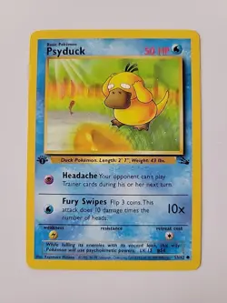 Pokemon TCG Psyduck Fossil, 1st Edition Common - Image 1
