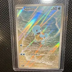 Pokemon Squirtle 170/165 Sv: Scarlet & Violet 151 Illustration Rare Holo Card - Image 1