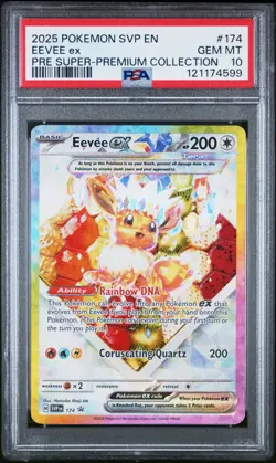 2025 POKEMON SVP PROMO PRE SUPER-PREMIUM COLLECTION #174 EEVEE EX PSA 10 - Image 1