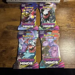 Pokemon Sun & Moon Unified Minds Sealed Sleeved Booster Packs Complete Art Set - Image 1