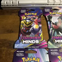 Pokemon Sun & Moon Unified Minds Sealed Sleeved Booster Packs Complete Art Set - Image 2