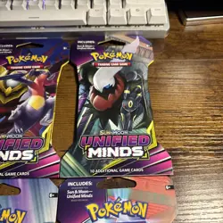 Pokemon Sun & Moon Unified Minds Sealed Sleeved Booster Packs Complete Art Set - Image 3