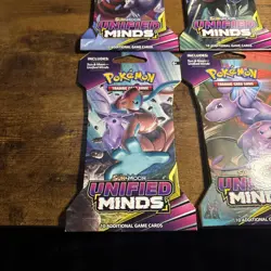 Pokemon Sun & Moon Unified Minds Sealed Sleeved Booster Packs Complete Art Set - Image 5