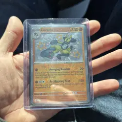 Pokemon TCG Lucario Card 174/091 Paldean Fates Shiny Holo Rare NM Condition - Image 1