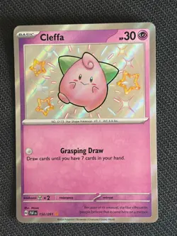 Cleffa 150 (Baby Shiny) Paldean Fates ~ Pretty in Pink Gallery ~ Cute Pokemon - Image 1