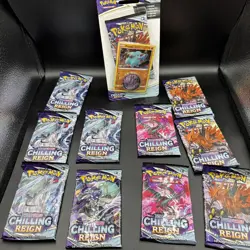 11x Pokemon Sword & Shield Chilling Reign TCG Packs - Image 1