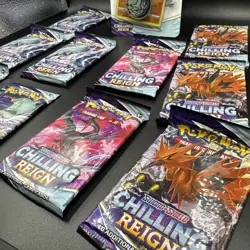 11x Pokemon Sword & Shield Chilling Reign TCG Packs - Image 2