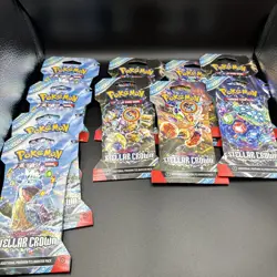 Pokemon Scarlet And Violet Stellar Crown Sleeved Booster Packs Lot Of 10 - Image 1